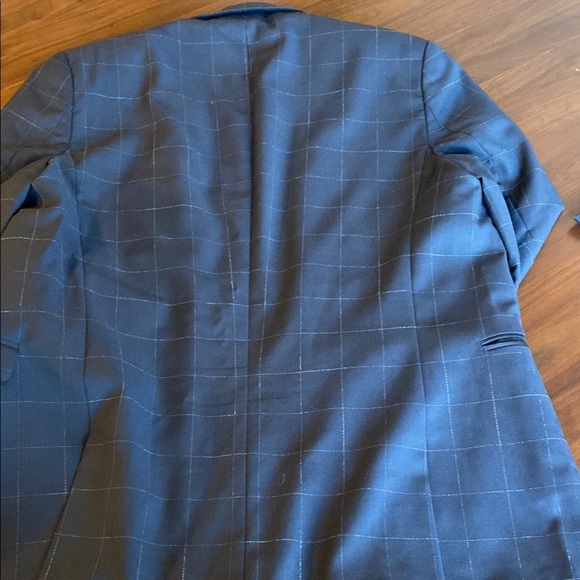 Hugo boss - Men's Navy Checkered Suit - 40R - Picture 8 of 16